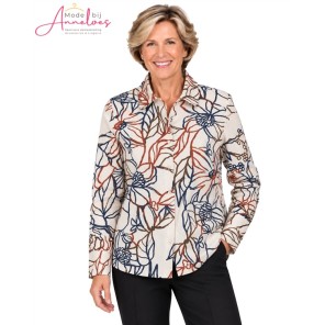 Barbara Lebek blouse 15895062-906 ecru print bloem Barbara Lebek blouse 15895062-906 ecru print bloem